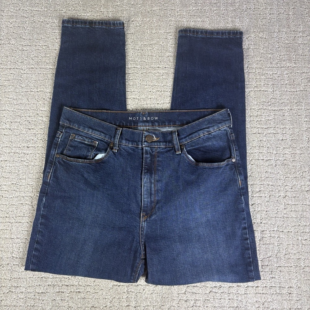 Mott & Bow Jeans Womens 31x28 Dark Wash Mom Ridge High Rise Stretch Denim